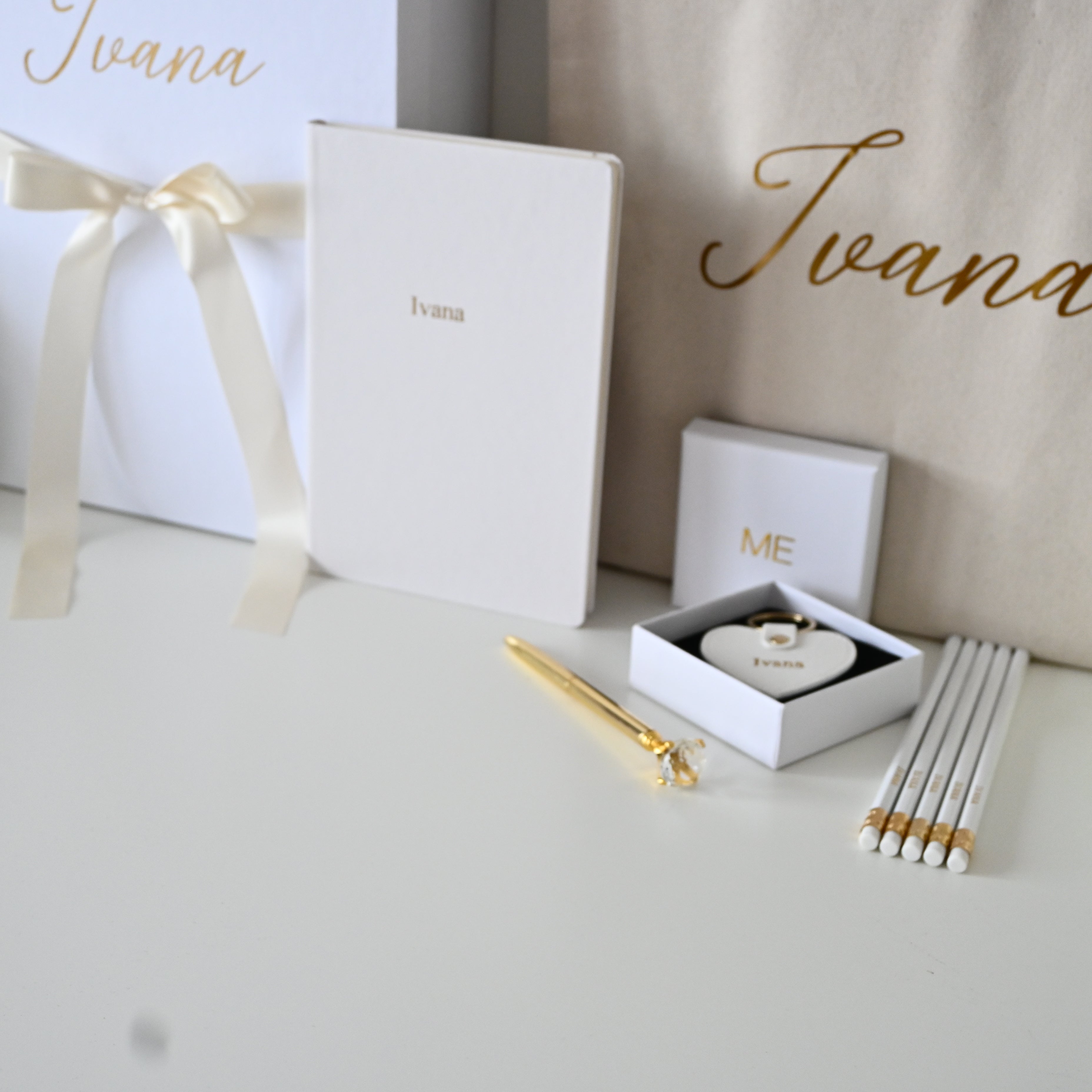 Elegantni poklon set zahvalnosti za učiteljice | Bijelo