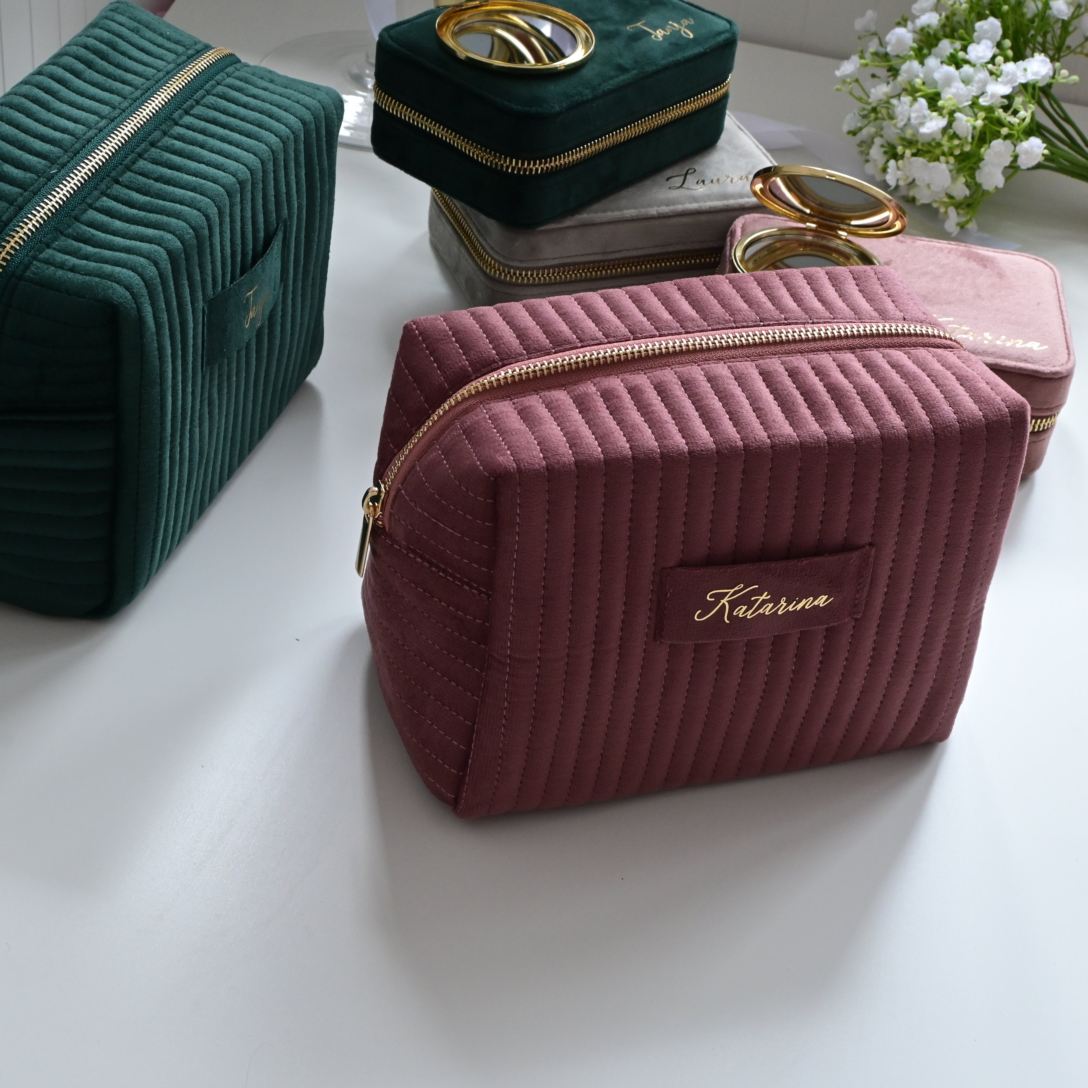 Dolce ME — Velvet Accessory Case ROSE