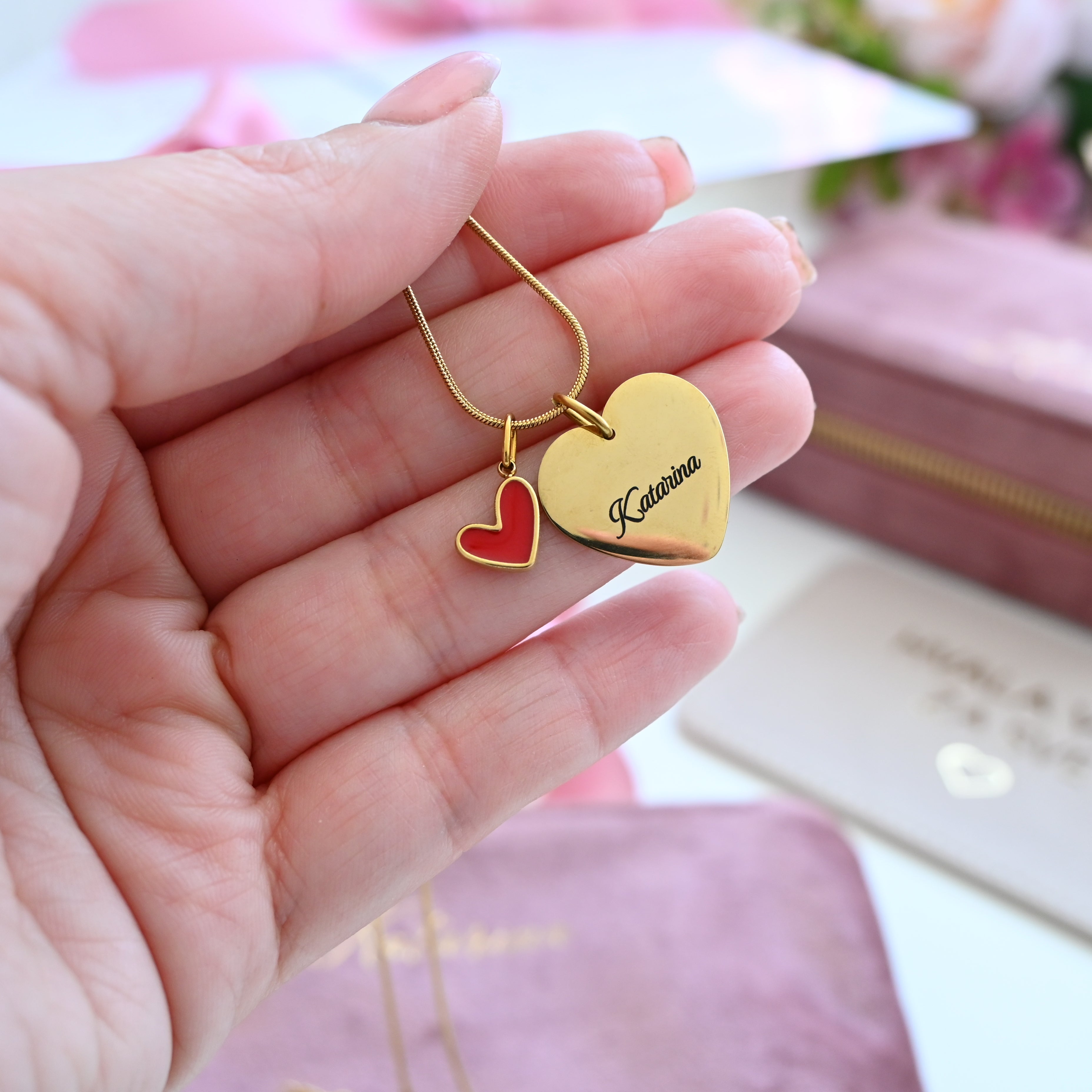 MINI Velvet heart | Rose