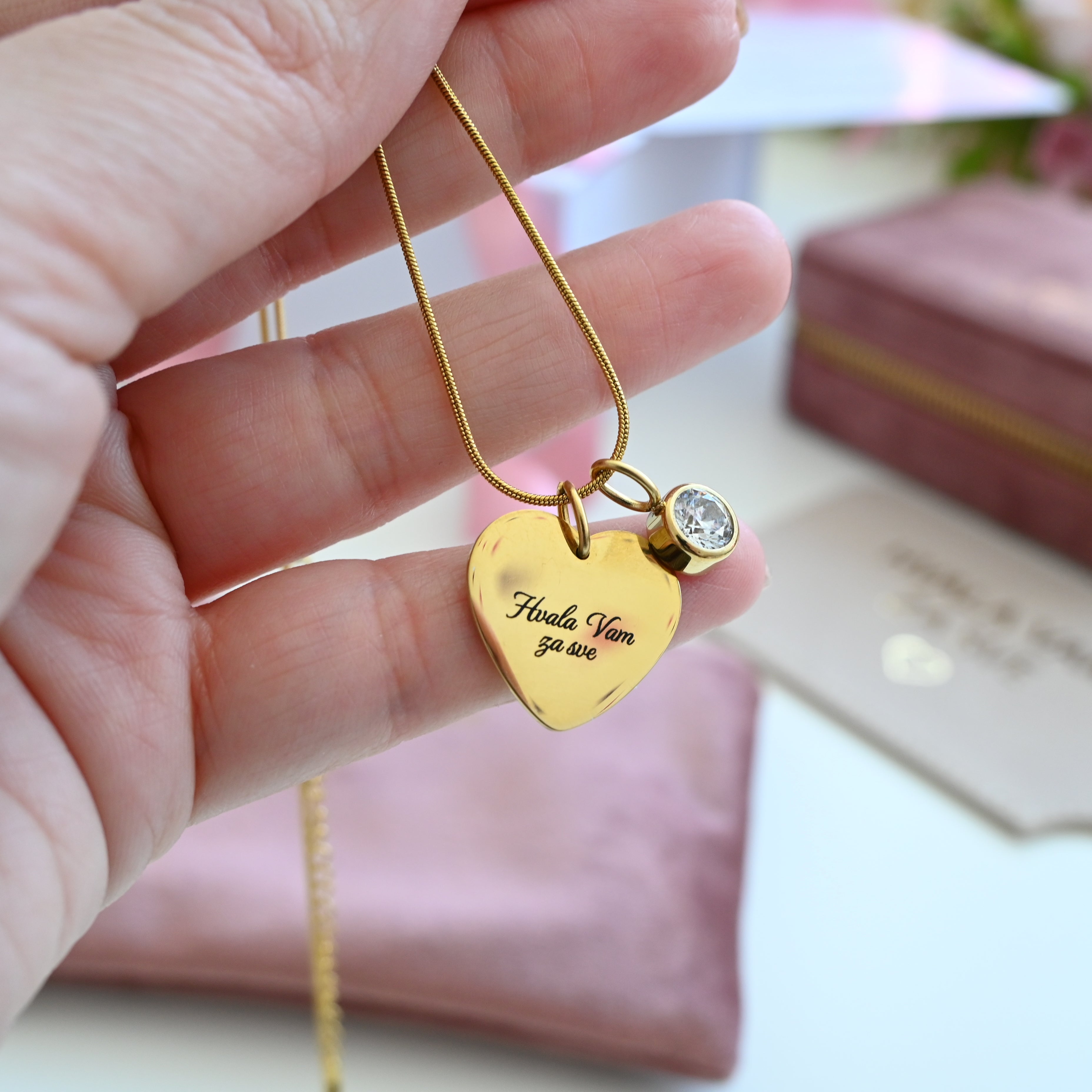 MINI Velvet heart | Rose