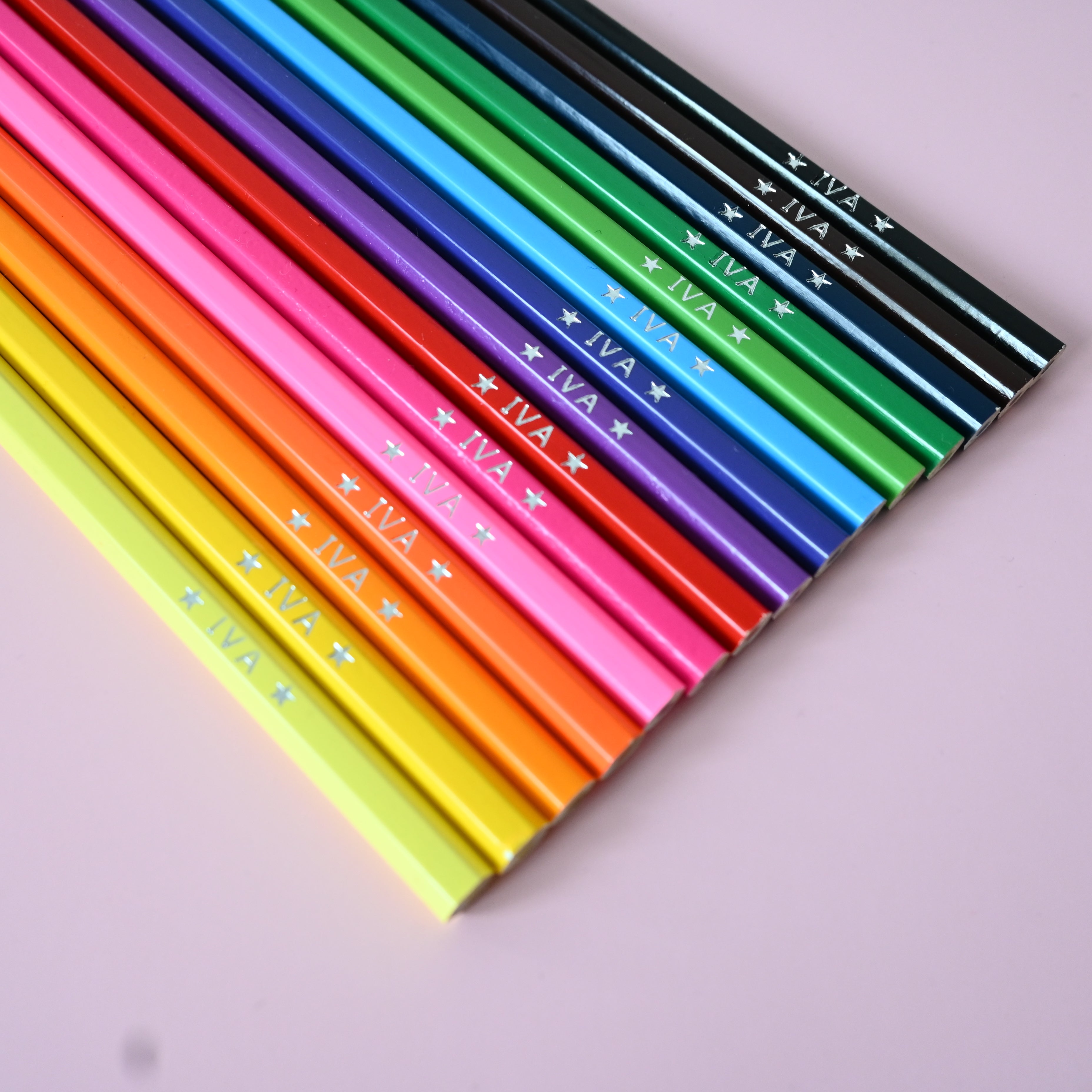 Coloured personalized pencil set