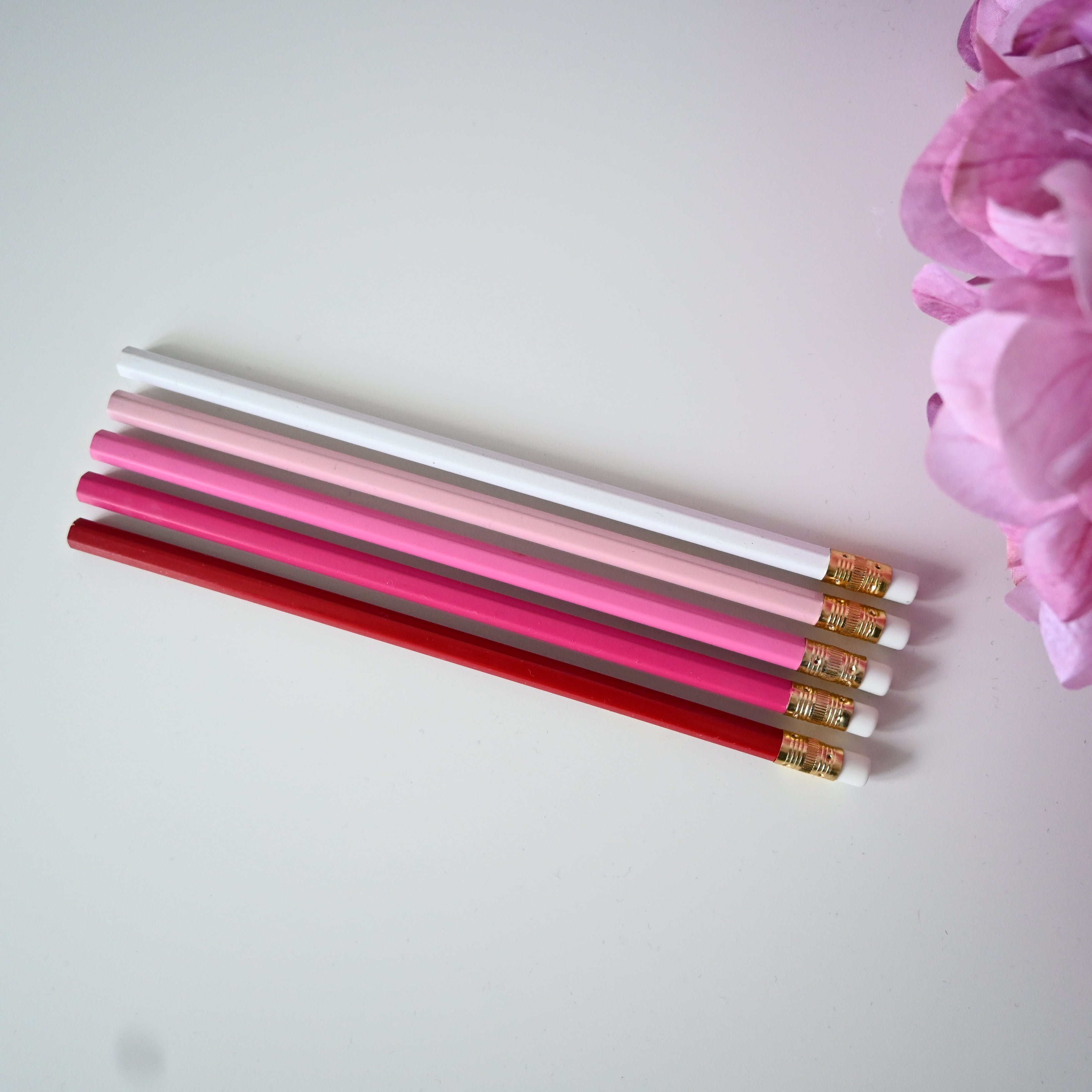 Personalized pencil set | Pink ombre