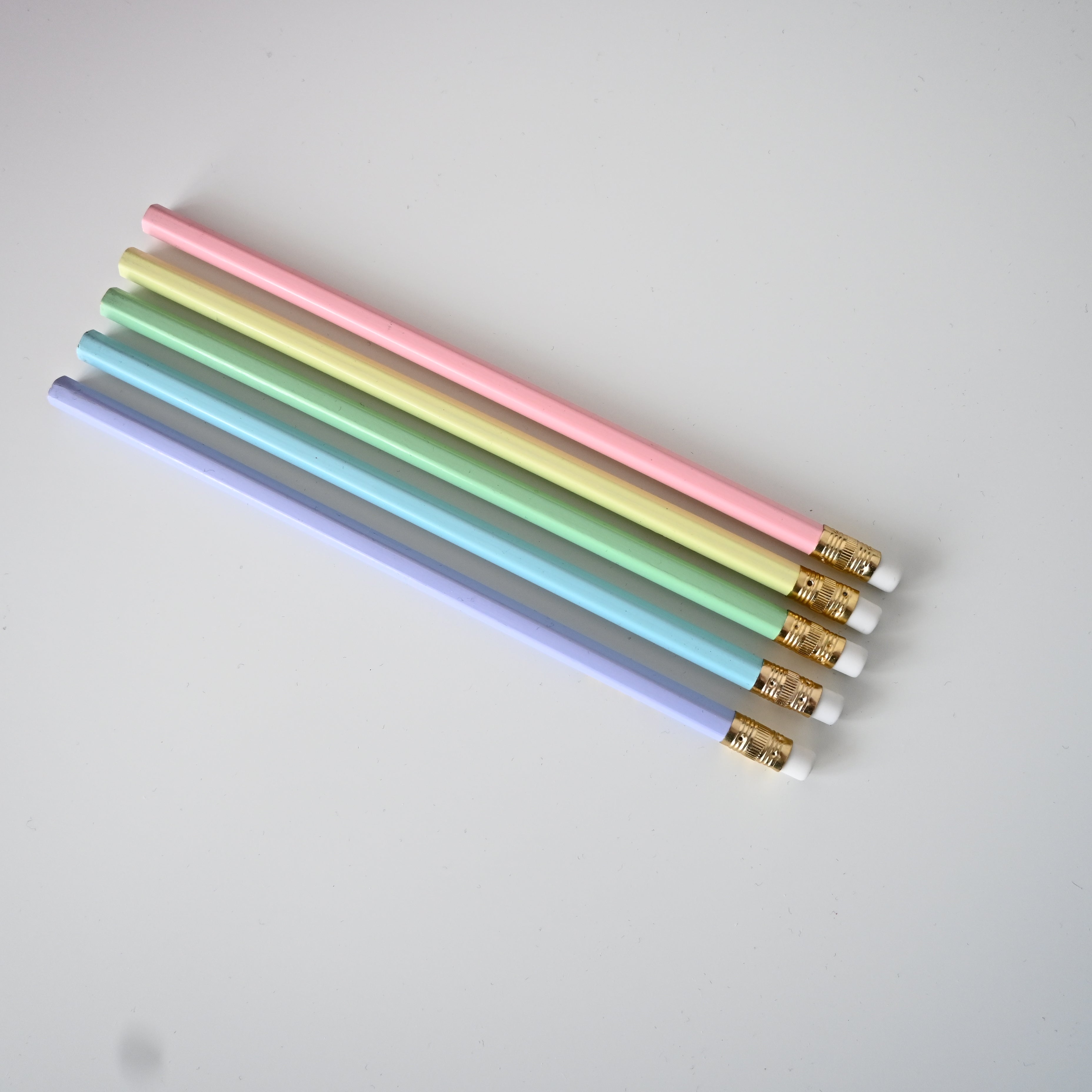 Personalized pencil set | Pastel gold