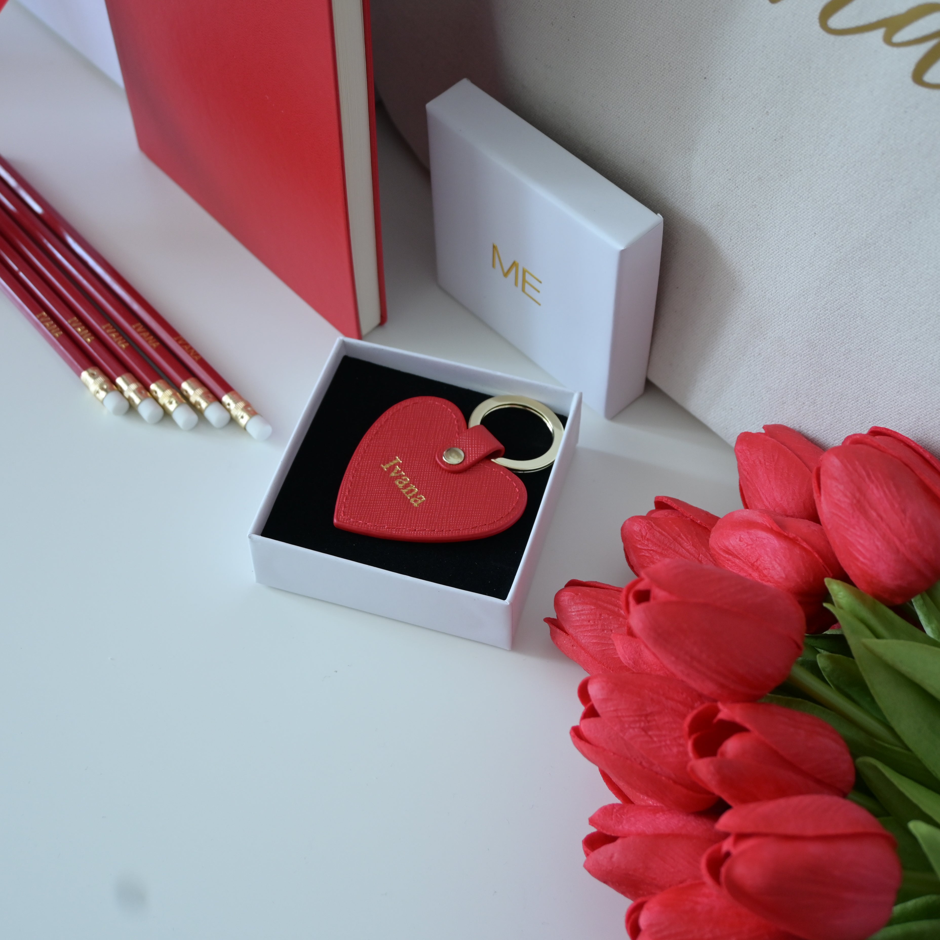 Elegantni poklon set zahvalnosti za učiteljice | Crveno