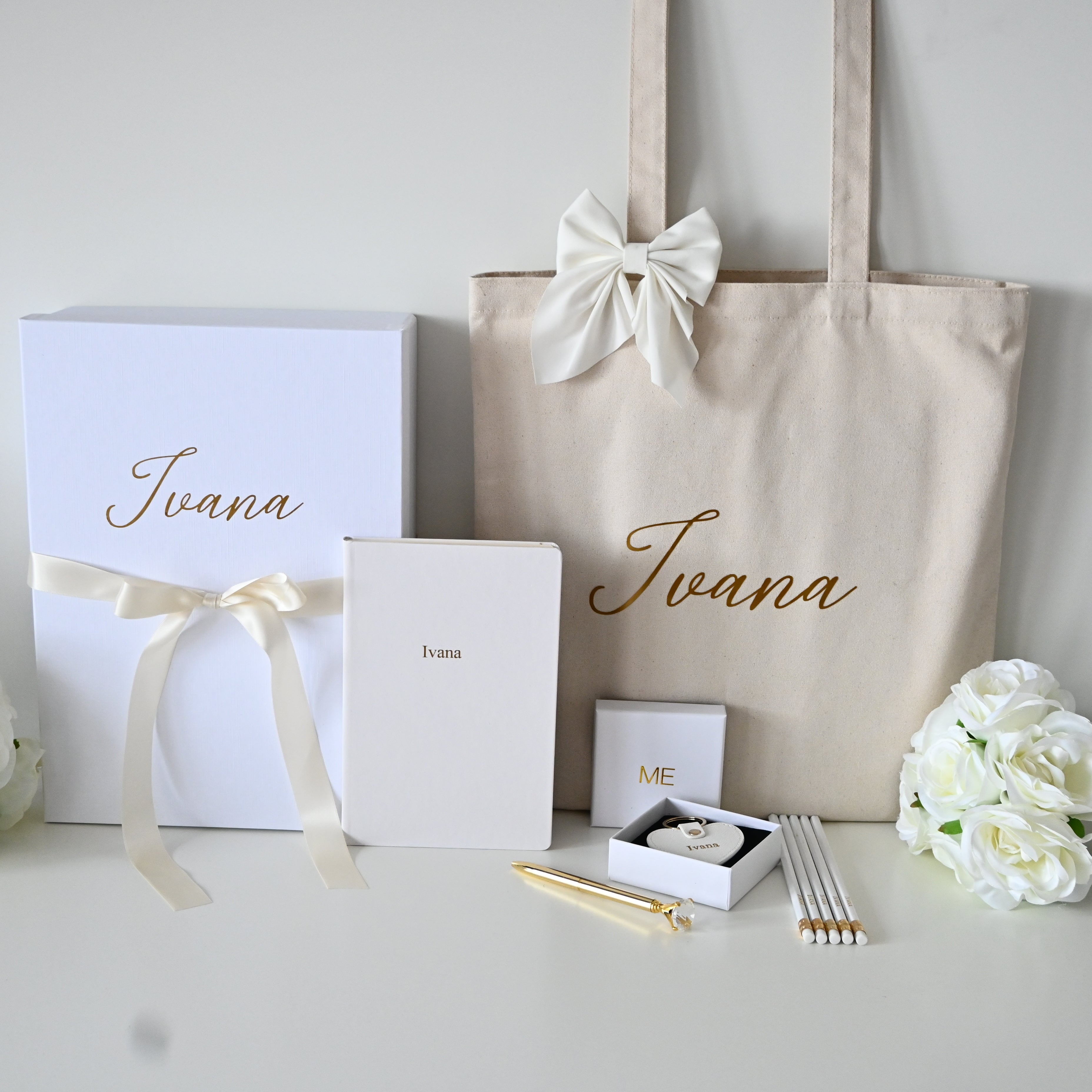 Elegantni poklon set zahvalnosti za učiteljice | Bijelo
