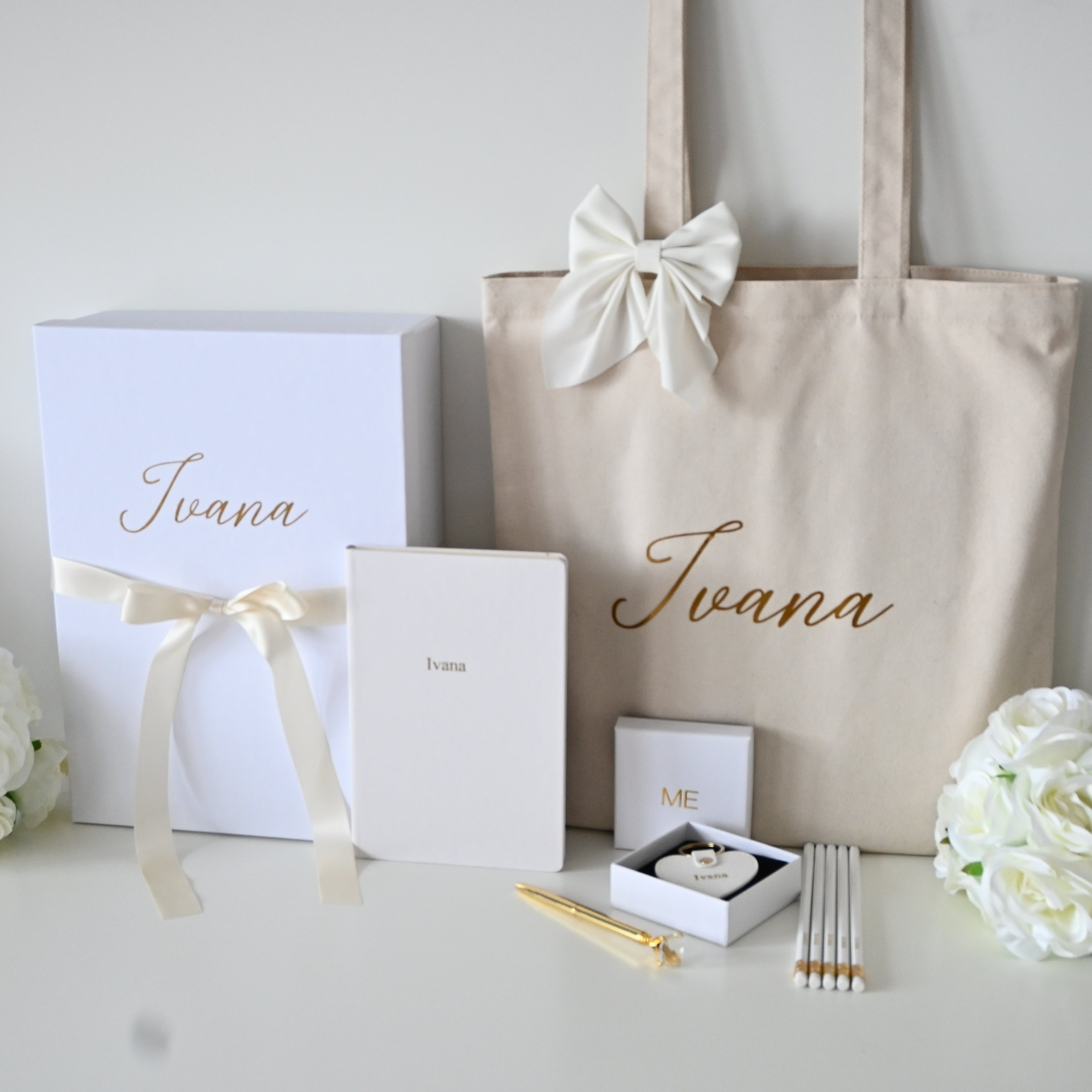 Elegantni poklon set zahvalnosti za učiteljice | Bijelo