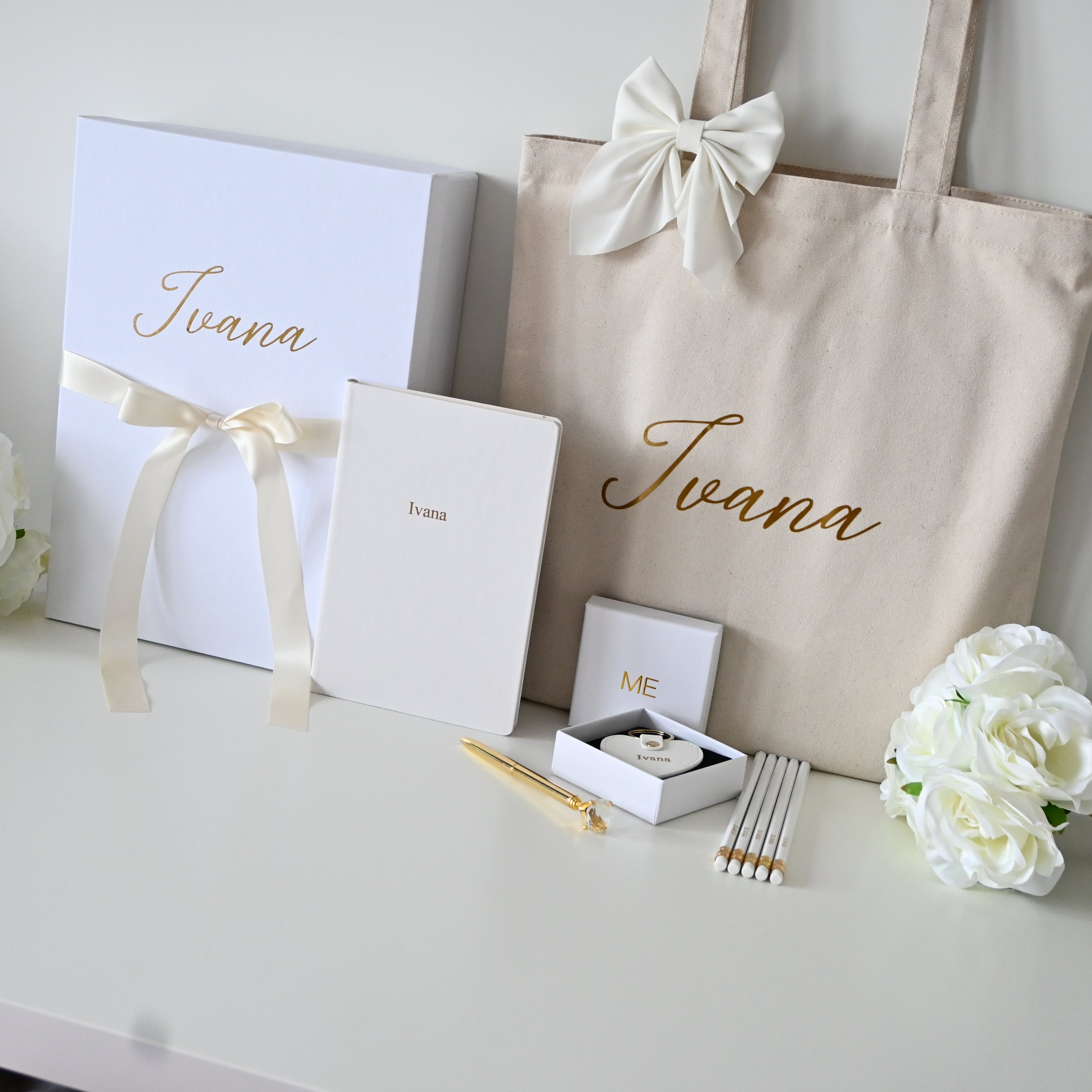 Elegantni poklon set zahvalnosti za učiteljice | Bijelo