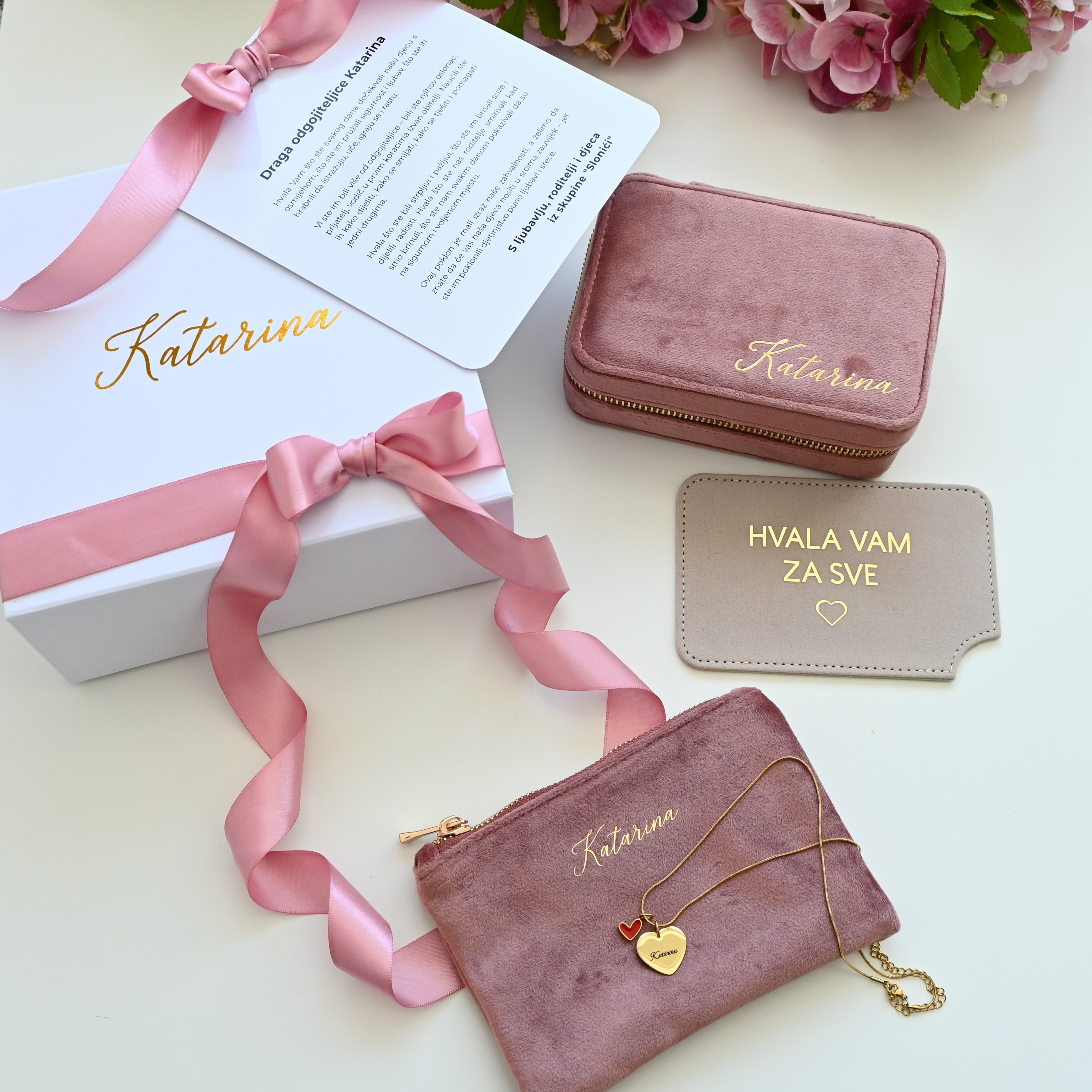 MINI Velvet heart | Rose