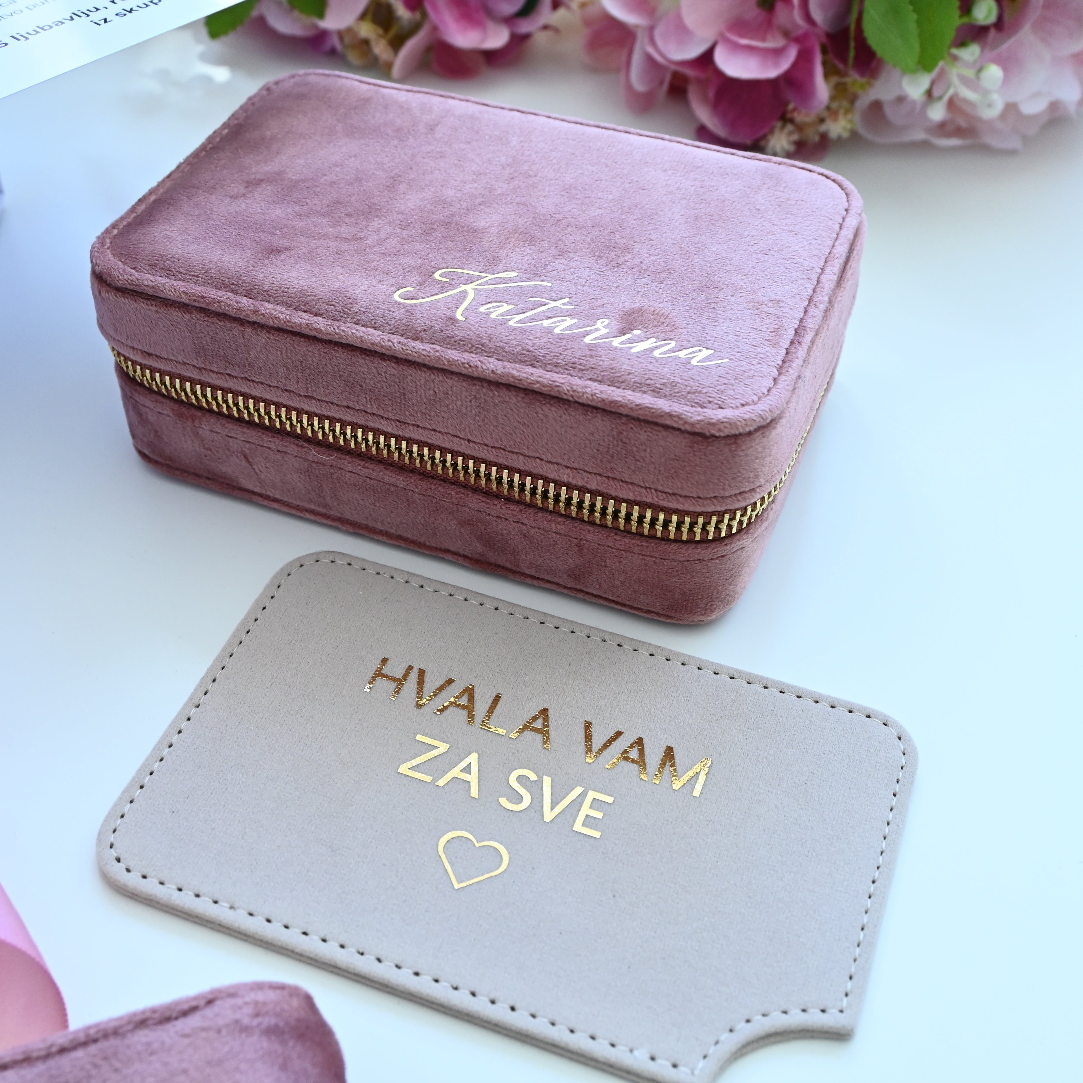 MINI Velvet heart | Rose