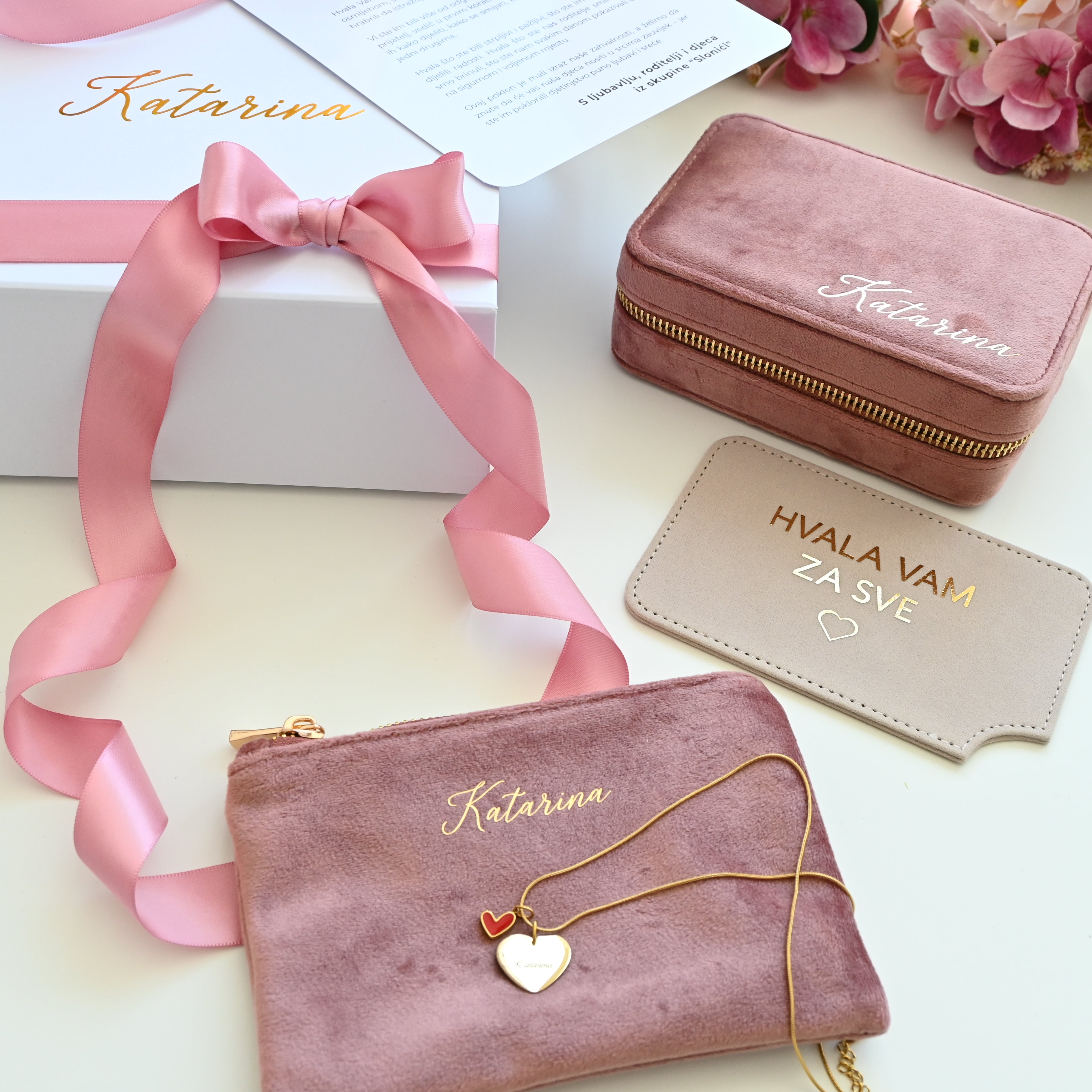MINI Velvet heart | Rose