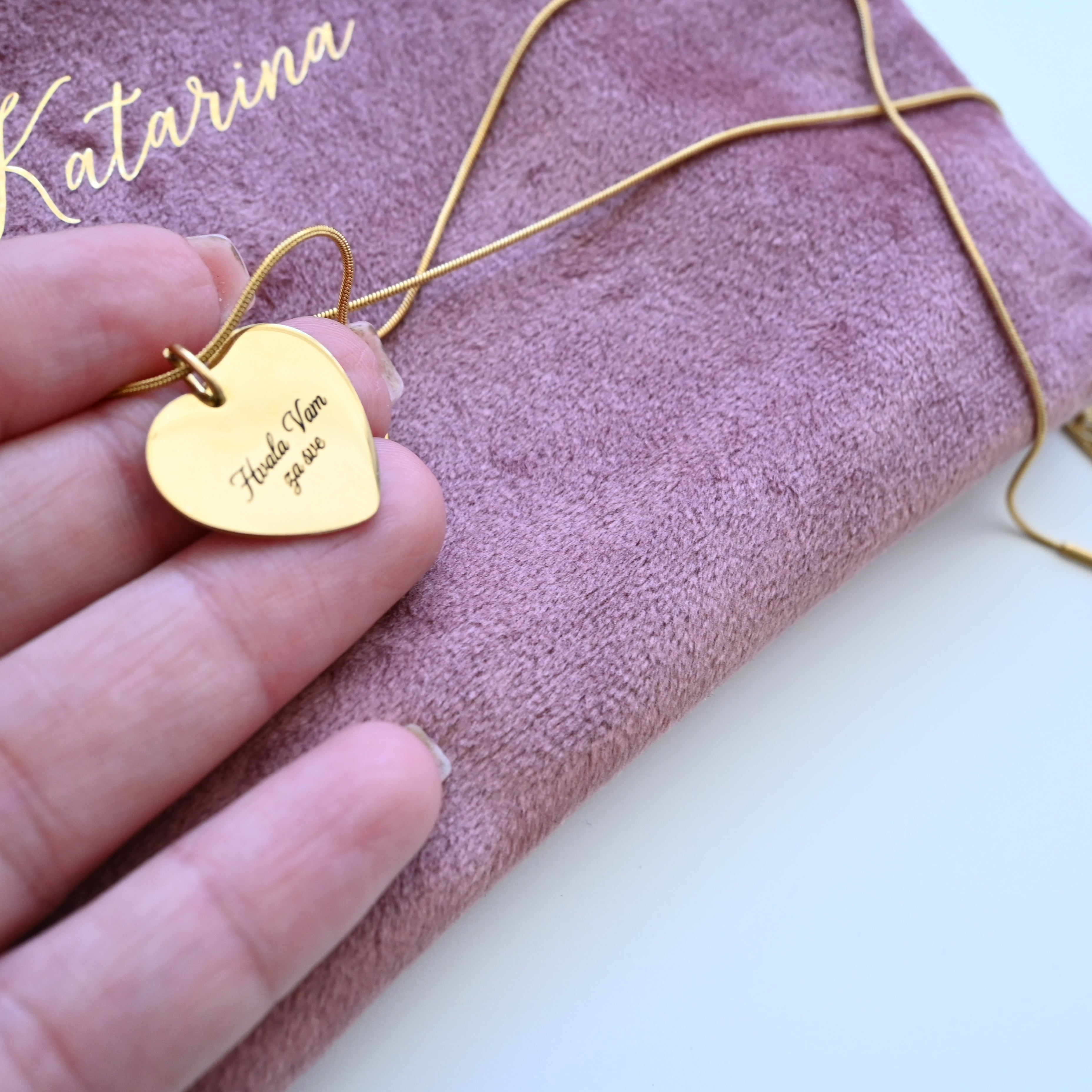 MINI Velvet heart | Rose