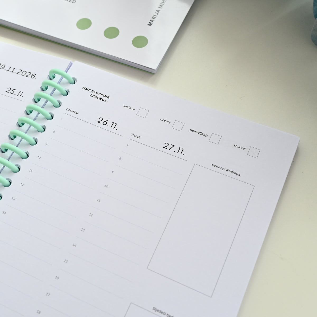 ME Routine NEXT –  personalizirani školski planer 2026./2027. za srednjoškolce  i 7.-8. razrede osnovnih škola