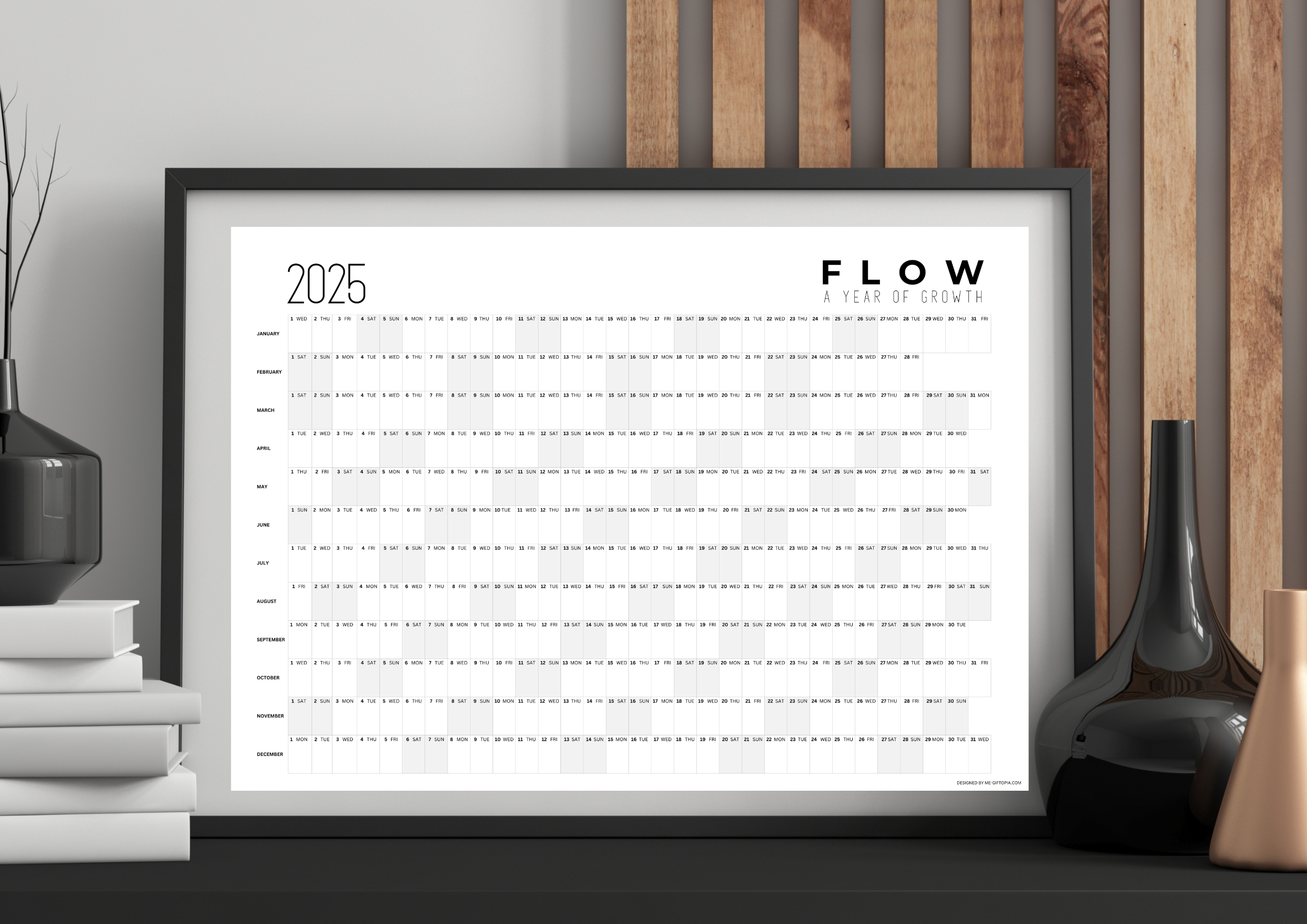 Yearly wall personalized BUSINESS planner A3 ENG