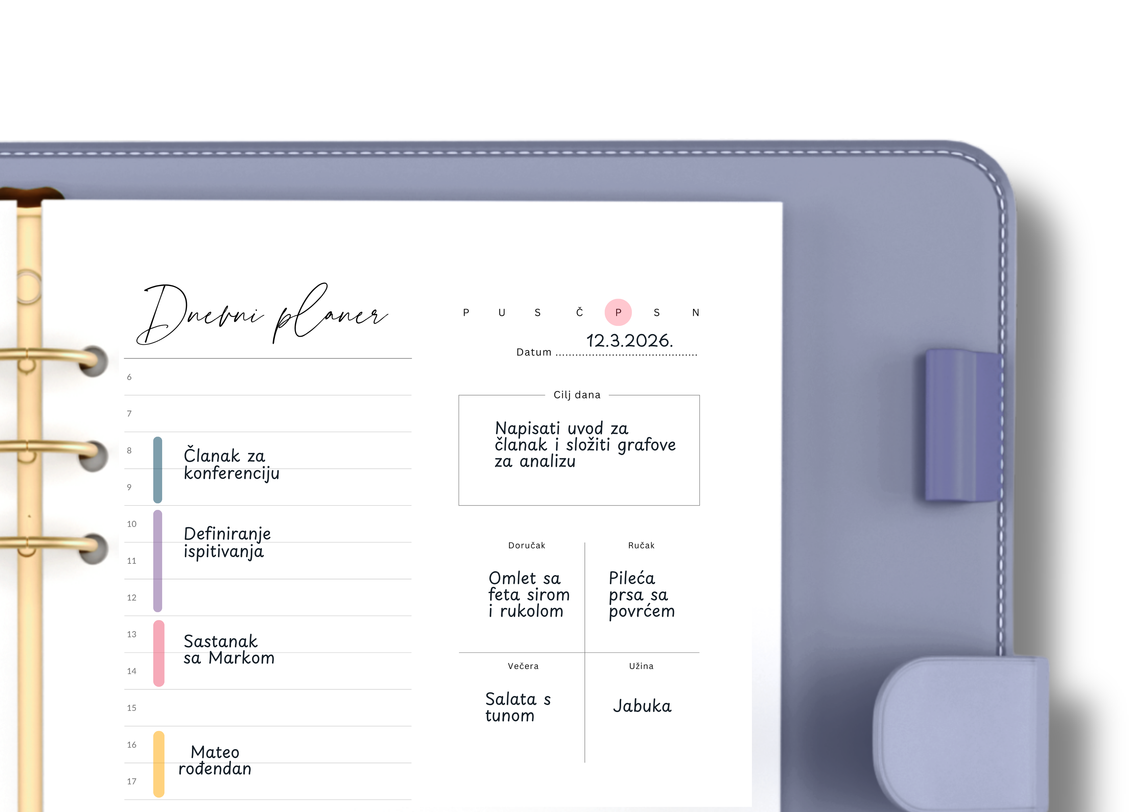 Undated Daily Planner